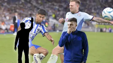 Juradores diputando balón, Martín Anselmi y silueta de jugador/ Foto 90min.