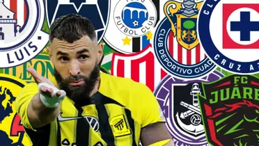 Karim Benzema junto a clubes de la Liga MX / FOTO ESTO