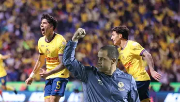 Kevin Álvarez, Alejandro Zendejas y André Jardine celebrando/ Foto Memo Flores.