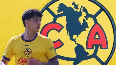 Kevin Álvarez y escudo del América/ Foto Culto Fútbol.
