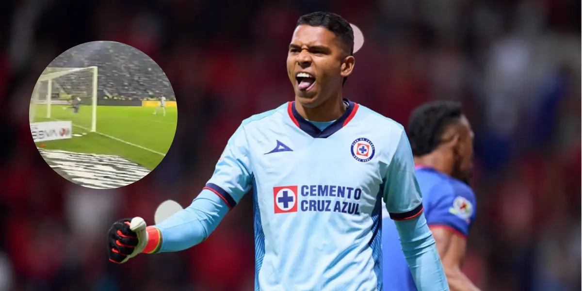 Kevin Mier en partido con Cruz Azul. Foto: Transfermarkt