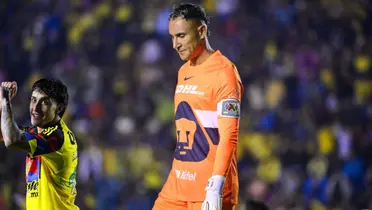 Keylor en partido con Zendejas al frente. Foto de fondo: ESPN