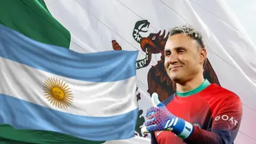 Keylor Navas y banderas de Argentina y México/Foto Unsplash.