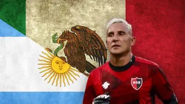 Keylor Navas y banderas de México y Argentina/ Foto CDC.