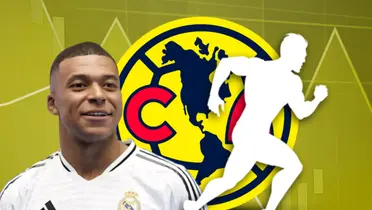 Kylian Mbappé y silueta de hombre corriendo/Foto El CEO.