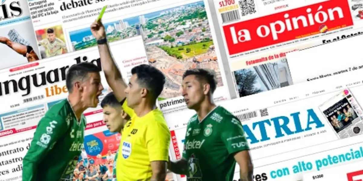 La expulsión de James Rodríguez en el León vs Monterrey / FOTO X