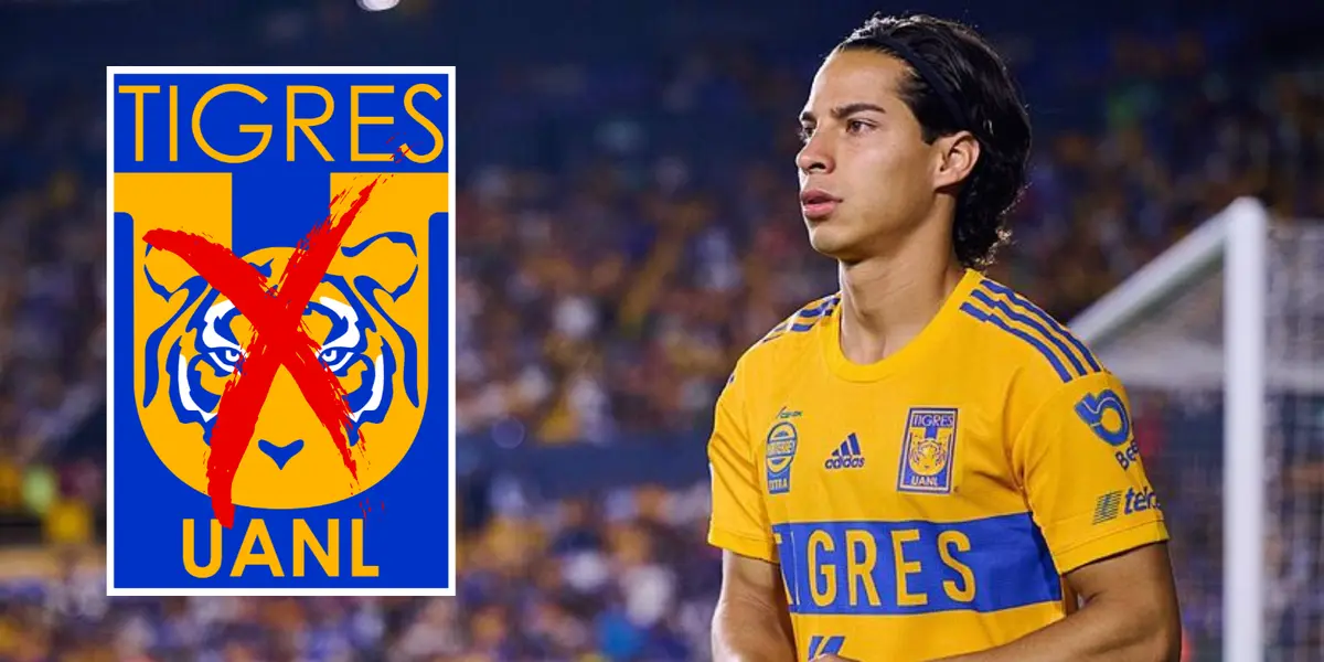 Lainez en partido con Tigres. Foto: Marca