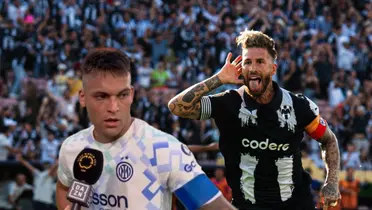 Lautaro Martínez y Sergio Ramos/ Foto Gazinom.
