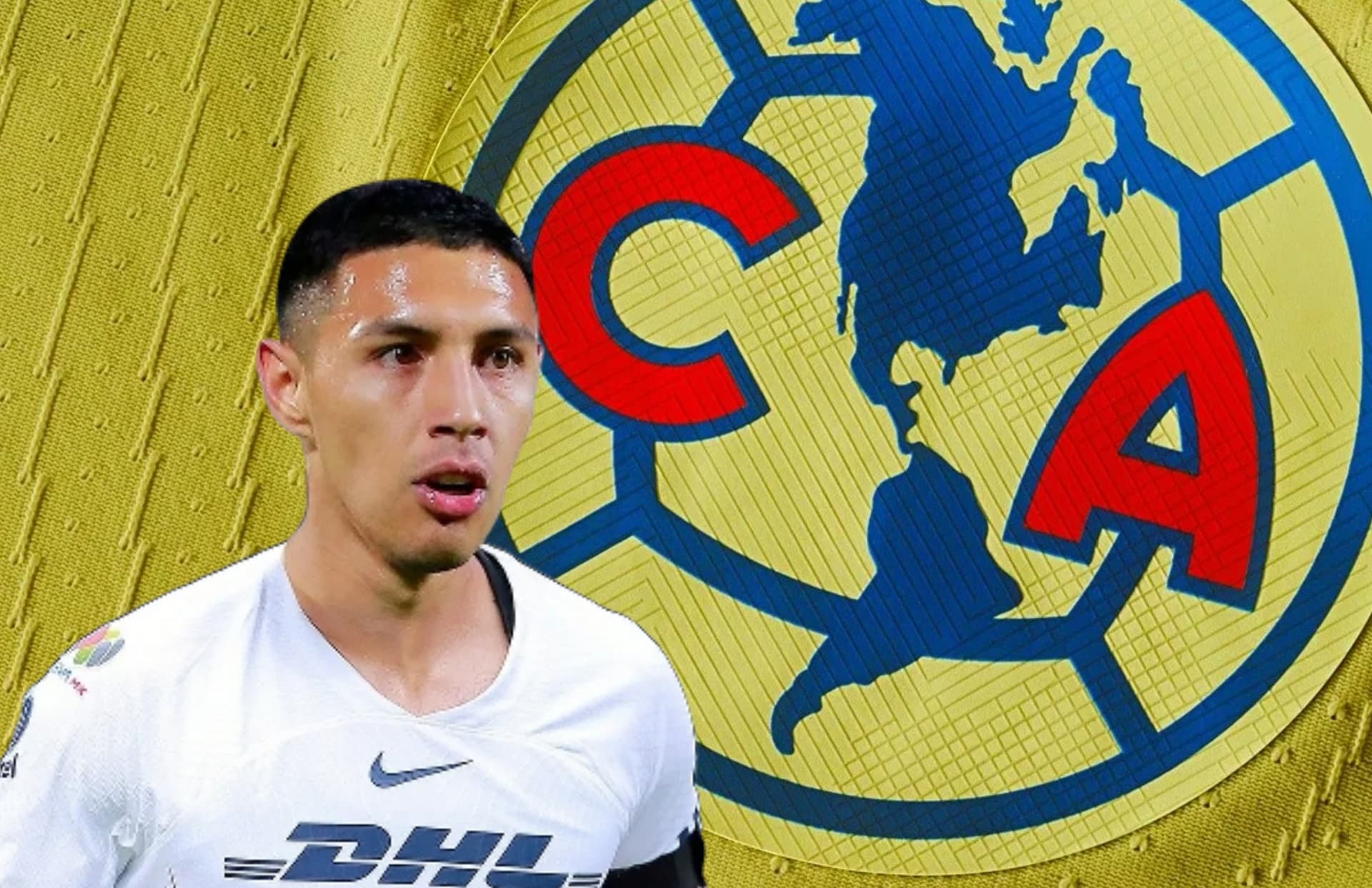 Leonardo Suárez y escudo del América/ Foto Soy Fútbol.