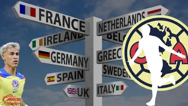 Letreros de Europa tomado de Canva, con Calderón y escudo del América.