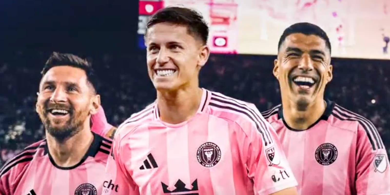 Lionel Messi, Brian Rodríguez y Luis Suárez / FOTO NACIÓN DEPORTES