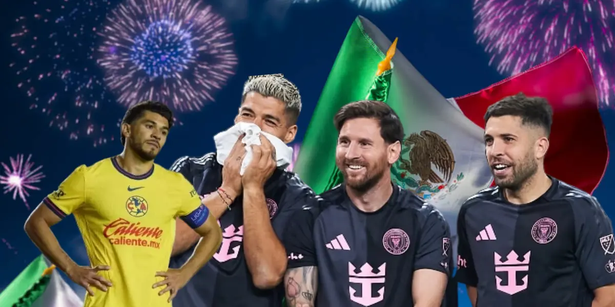 Lionel Messi y más jugadores del Inter de Miami, Henry Martín con manso en cintura/ Foto Expedia.