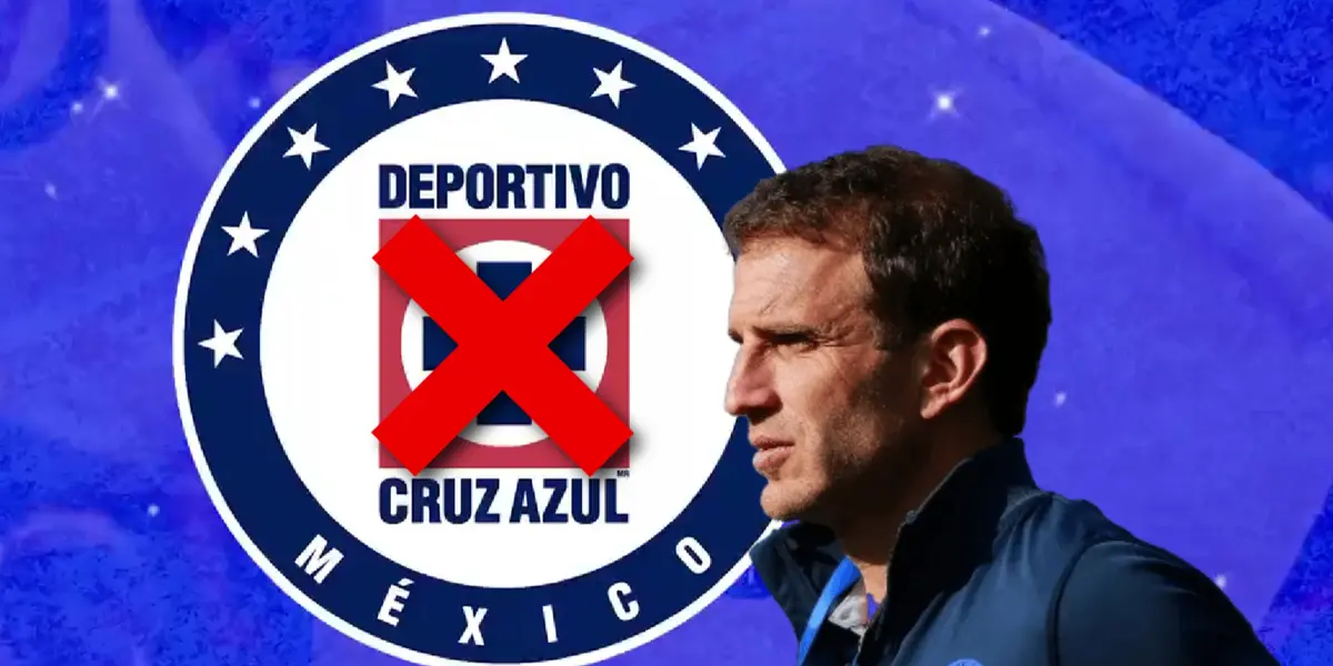Logo de la máquina con tache e Iván Alonso/Foto Cruz Azul.
