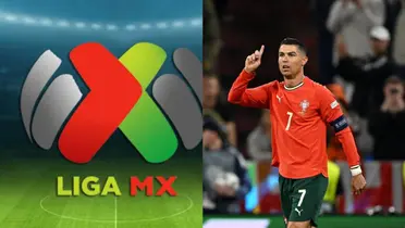 Logo de Liga MX y Cristiano Ronaldo/Foto 'X'.