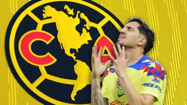 Logo del América y Diego Valdés lamentándose/Foto Marca.