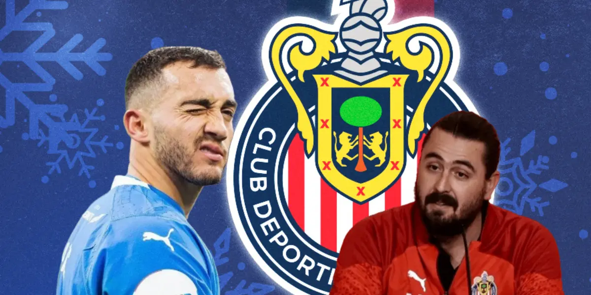 Luis Chávez guiñando el ojo y Amaury Vergara/Foto Chivas Femenil.