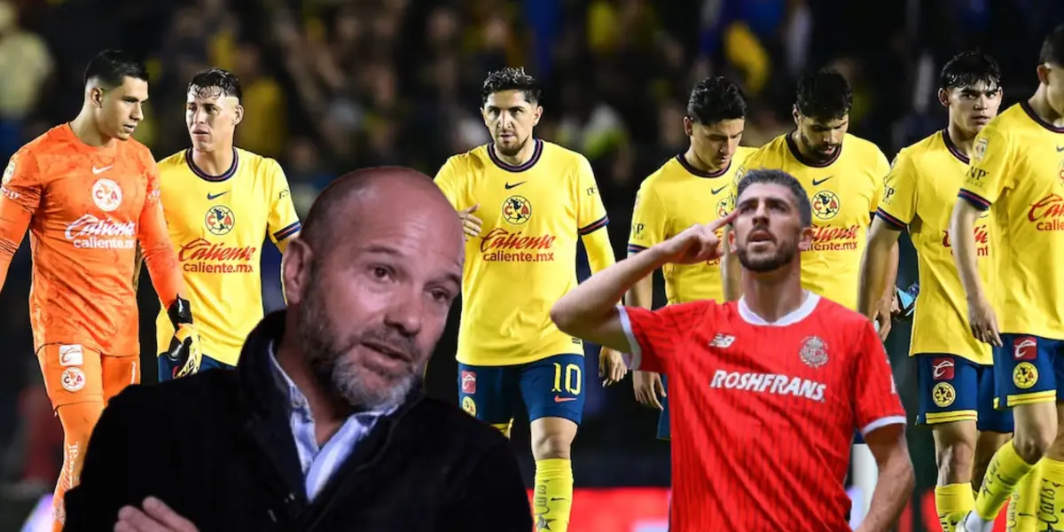 Luis García, Paulinho y jugadores del América/Foto SDP Noticias.