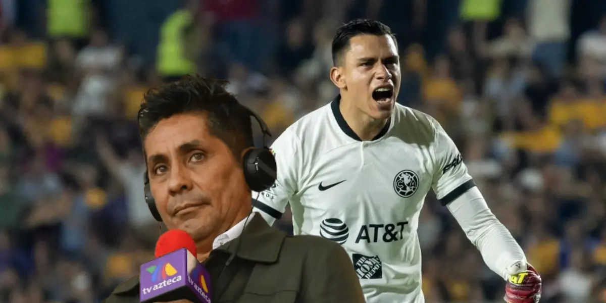 Luis Malagón celebrando y Jorge Campos con micrófono/ Foto Mundo Deportivo.