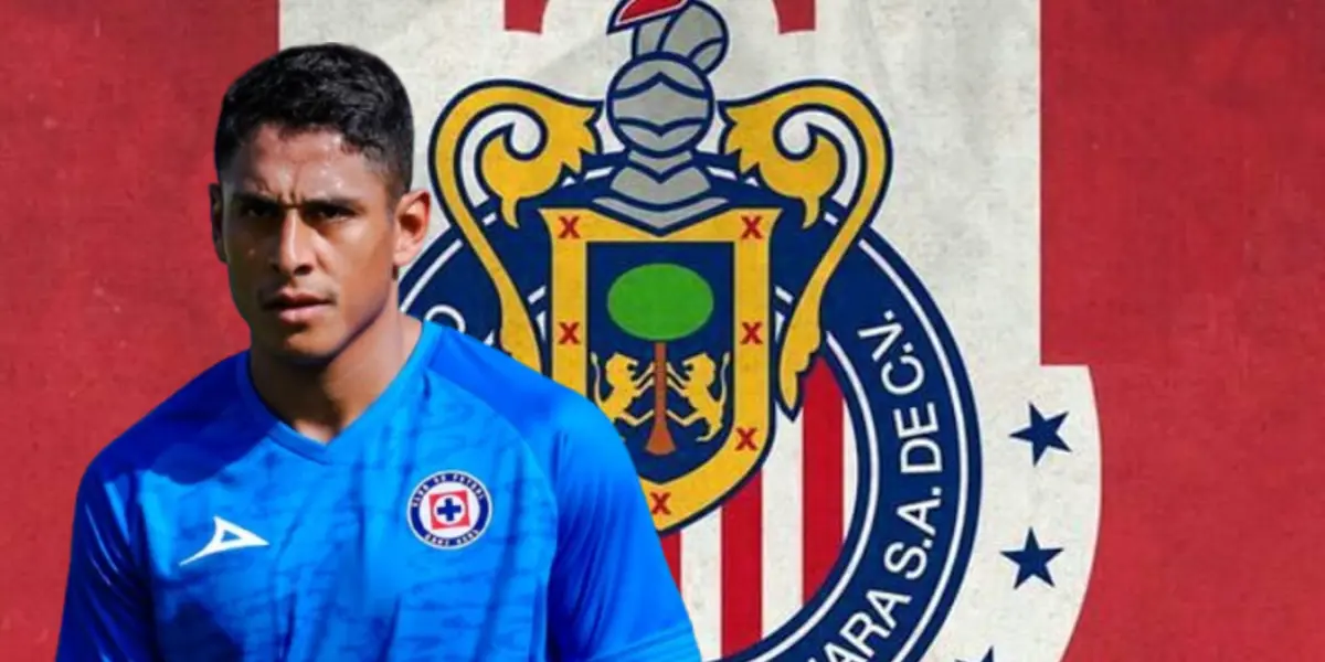 Luis Romo junto a escudo de Chivas / FOTO FÚTBOL TOTAL