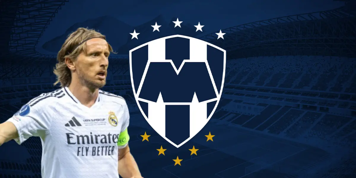 Luka Modric junto al escudo de Rayados / FIFPRO
