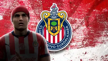 Luka Romero junto al escudo de Chivas / FOTO X