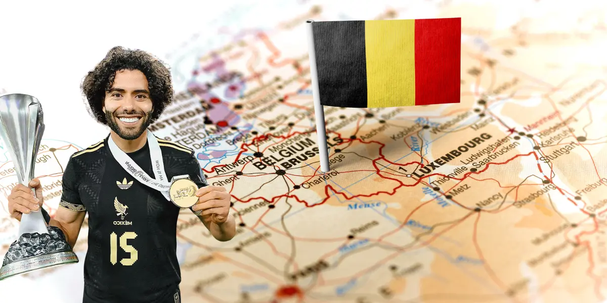 Mapa de Bpelgica tomado de Canva, con Huerta al frente