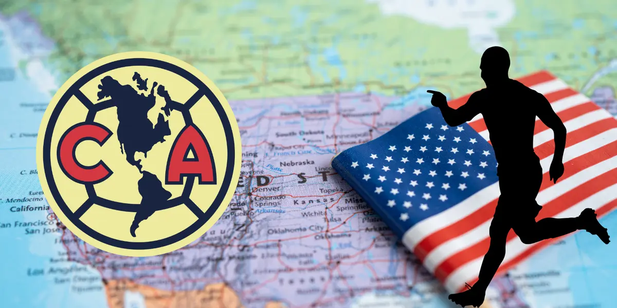 Mapa de EU tomado de Canva, con escudo del América al frente