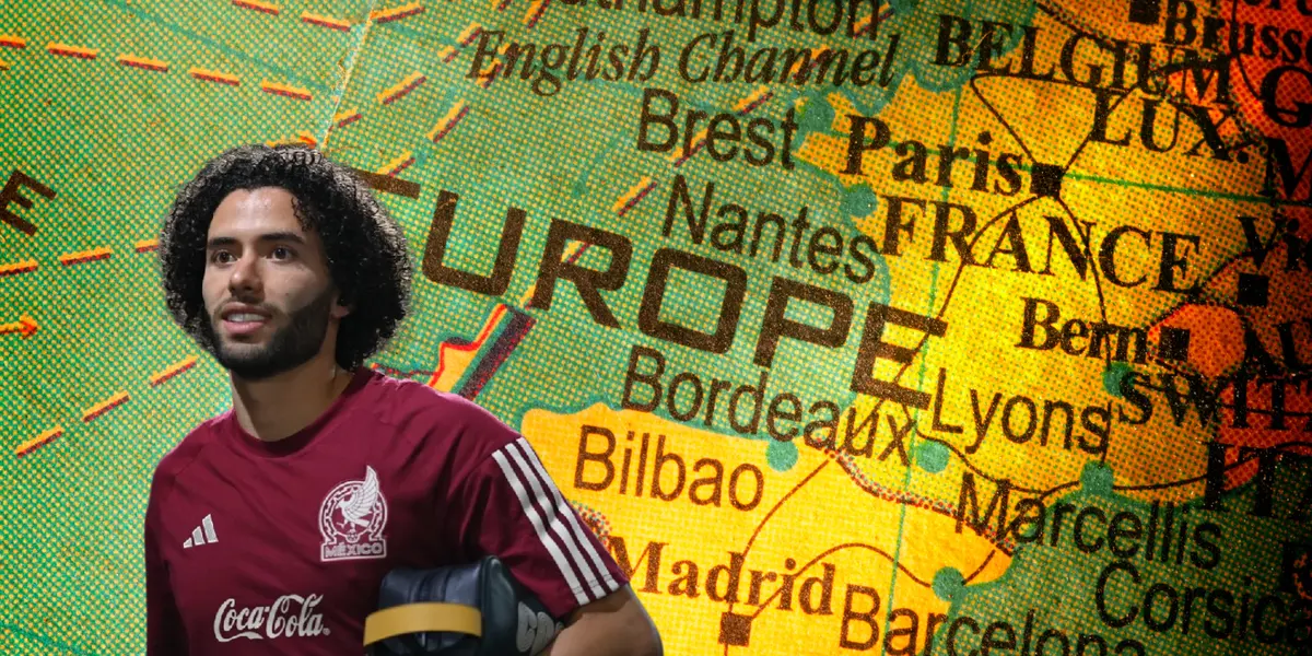 Mapa de Europa tomado de Canva, con Huerta al frente