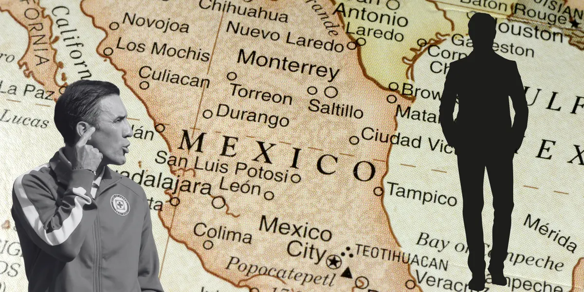 Mapa de México de fondo, tomado de Canva, con Sánchez al frente