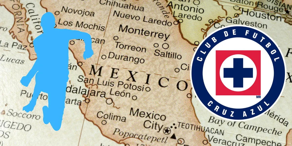 Mapa tomado de Canva, con escudo de Cruz Azul