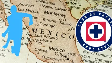 Mapa tomado de Canva, con escudo de Cruz Azul