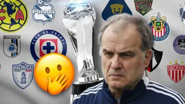 Marcelo Bielsa y logo de la Liga MX/ Foto ESPN.
