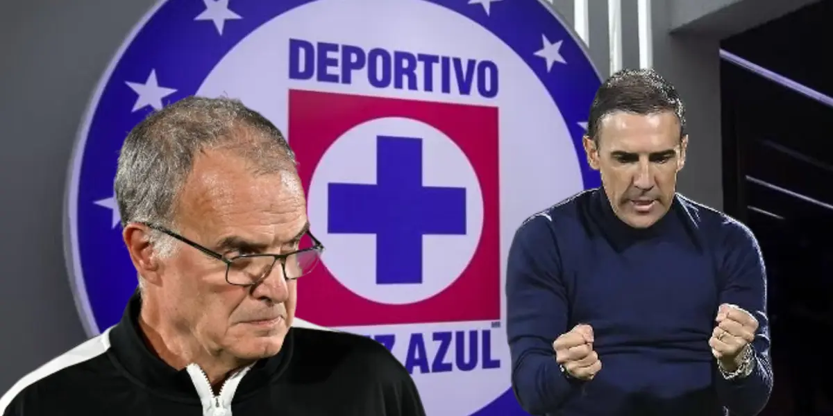 Marcelo Bielsa y Vicente Sánchez celebrando/Foto Récord.
