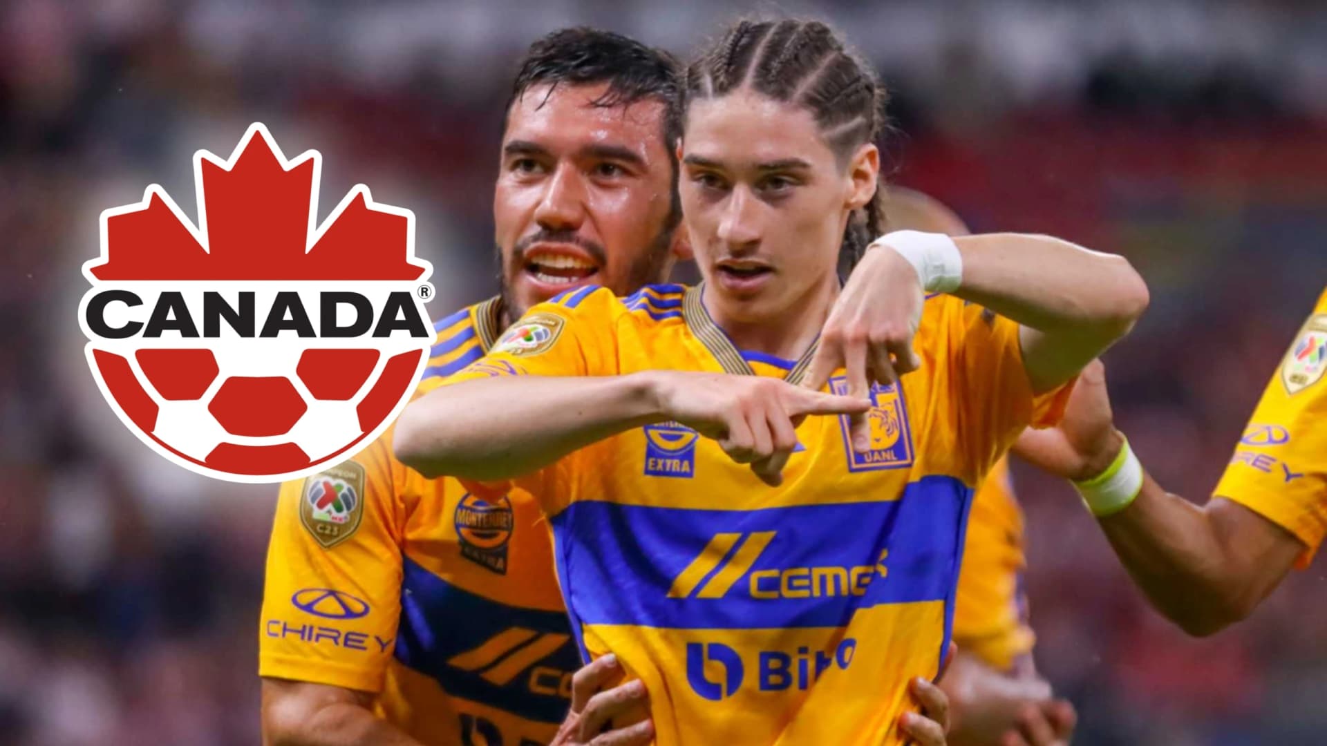 Marcelo Flores festejando uno de sus goles con Tigres