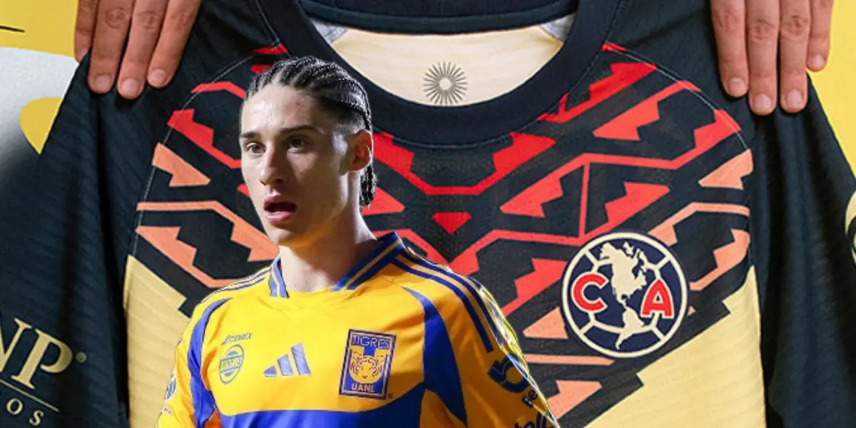 Marcelo Flores y camiseta del América/Foto Todo Sobre Camisetas.