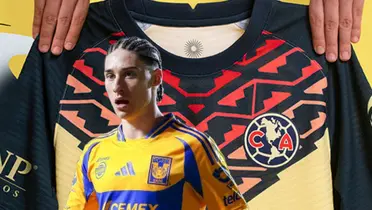 Marcelo Flores y camiseta del América/Foto Todo Sobre Camisetas.