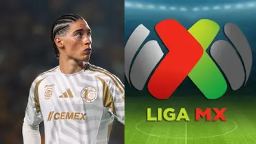 Marcelo Flores y logo de Liga MX/ Foto Tigres.