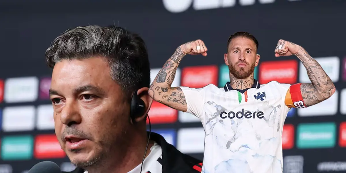 Marcelo Gallardo y Sergio Ramos/ Foto AFP.