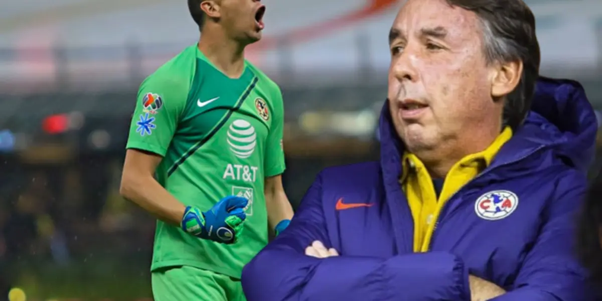 Marchesín y su guiño al América.