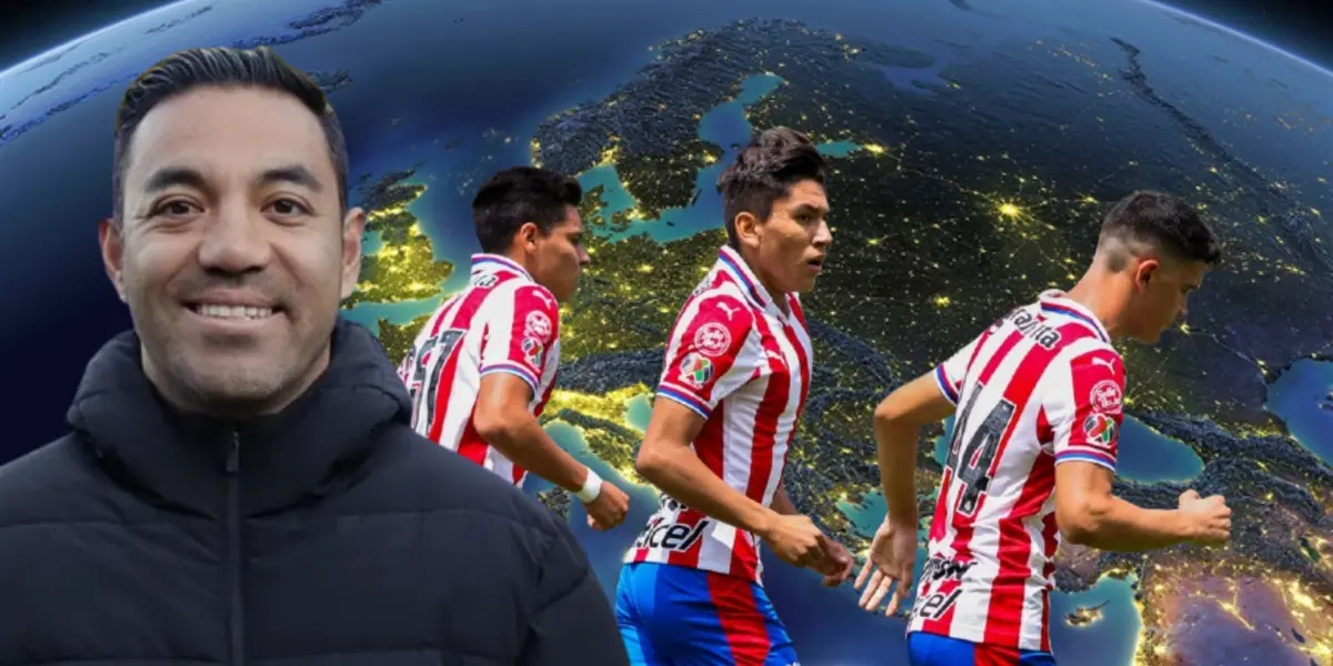 Marco Fabián junto a futbolistas de Chivas / FOTO X