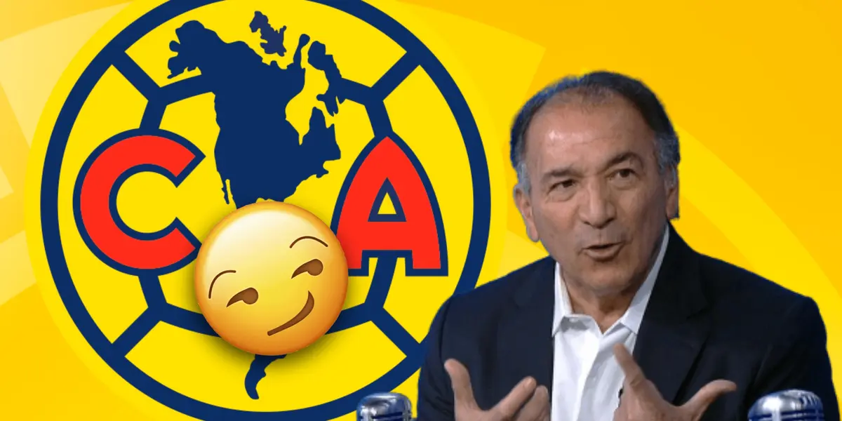 Mario Carrillo y logo del América junto a emoji/ Foto Wallpapers.com.