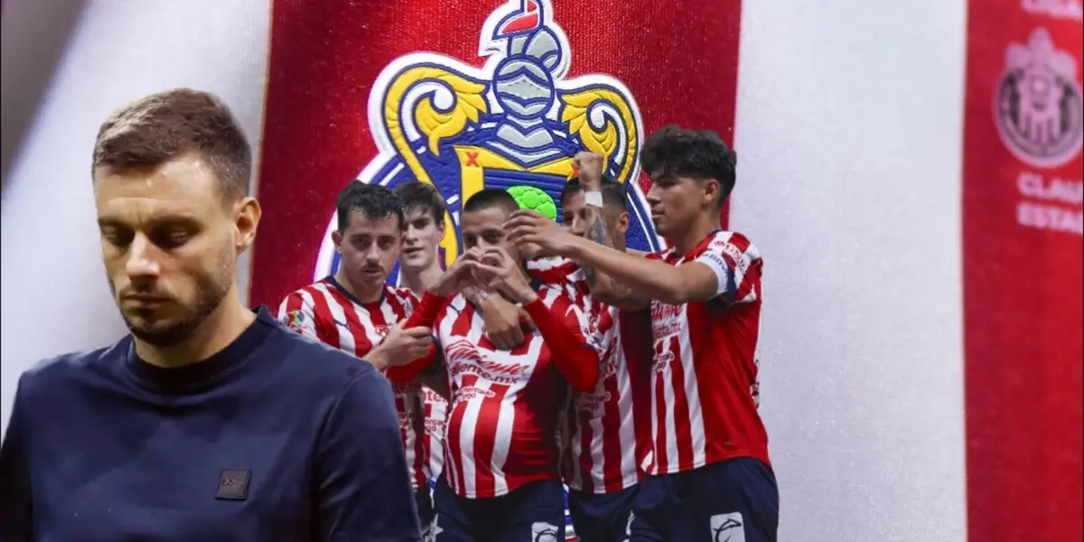 Martín Anselmi junto a futbolistas de Chivas / FOTO EL UNIVERSO