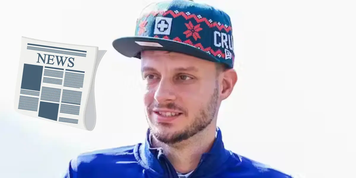 Martín Anselmi sonriendo con indumentarias de Cruz Azul. Foto: Minuto final