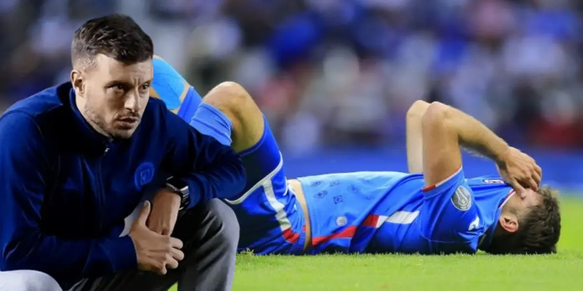 Martin Anselmi y jugador del Cruz Azul Foto: Récord