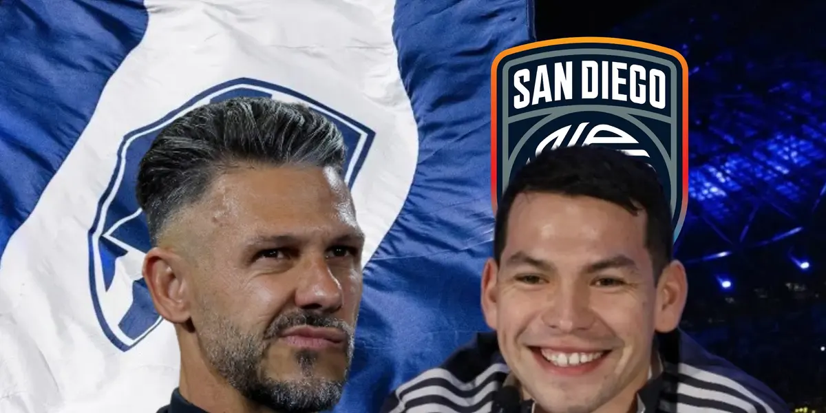 Martín Demichelis e Hirving Lozano riendo/Foto Último Minuto.