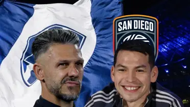 Martín Demichelis e Hirving Lozano riendo/Foto Último Minuto.