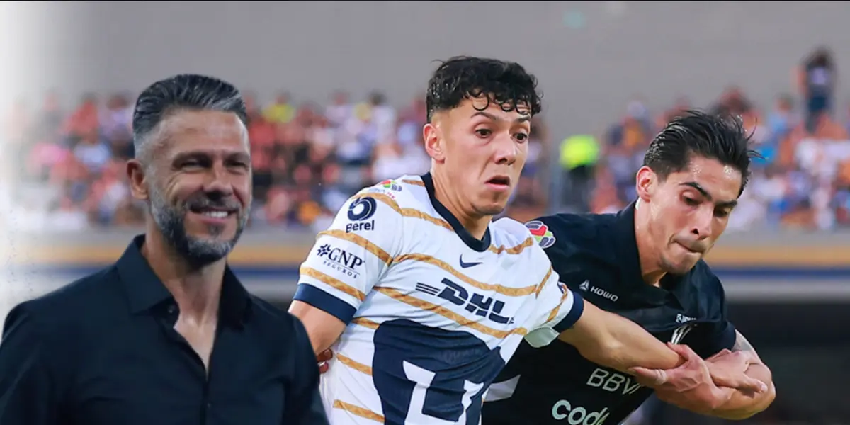 Martín Demichelis en el Pumas vs Monterrey / FOTO X