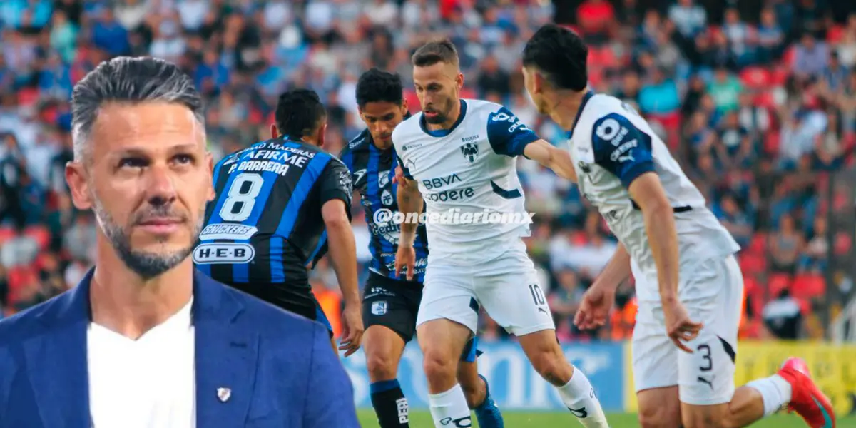 Martín Demichelis en el Querétaro vs Monterrey / FOTO ONCE DIARIO