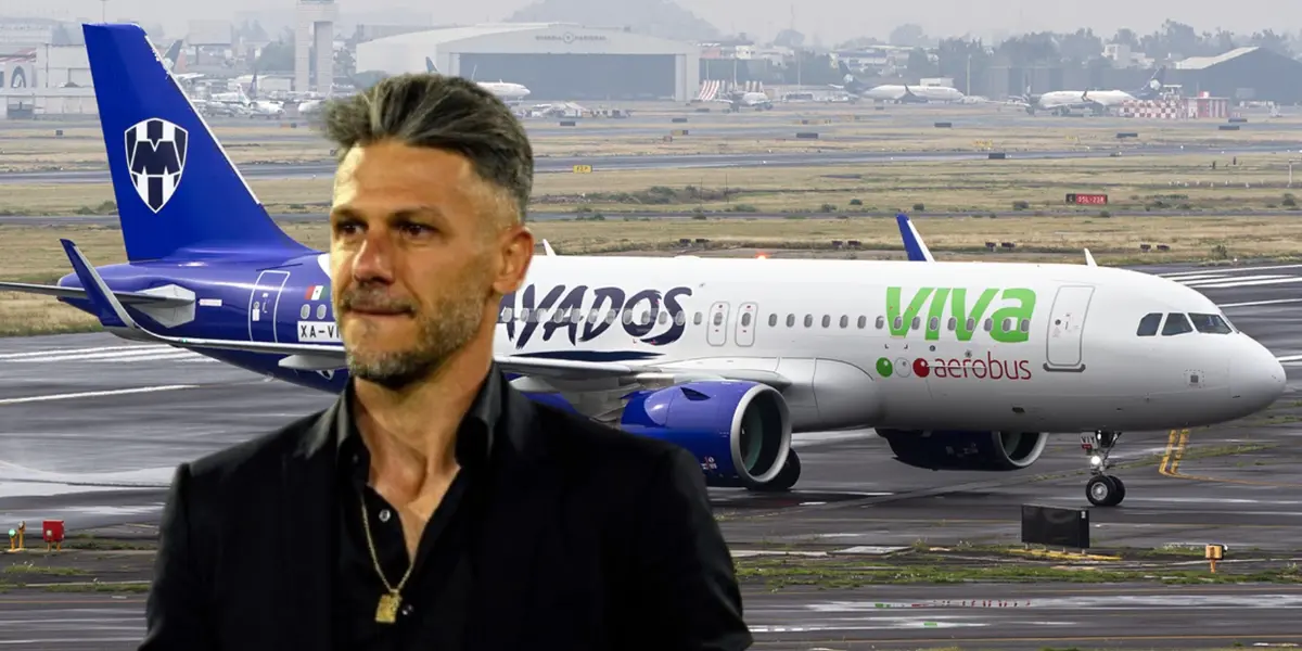 Martín Demichelis en viaje con Rayados / FOTO EL CLARÍN