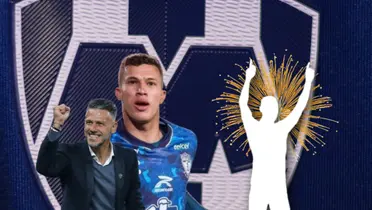 Martín Demichelis, Nelson Deossa y silueta de Ricardo Chávez celebrando/ Foto Rayados.